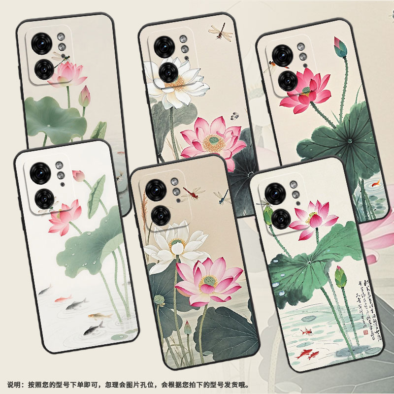 适用MOTOX30Pro手机壳XT2243-2粉嫩的荷花S50Neo摩托罗拉Edge40防摔X40Pro高级50Pro个性XT2401-2商务软壳