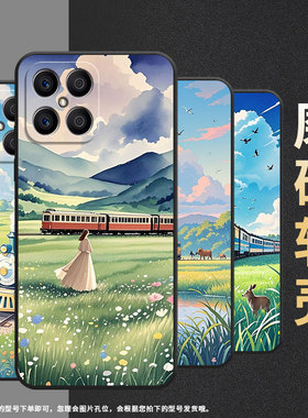 适用荣耀x5手机壳x7/x6s/x8简约x5plus莺歌燕舞x6耐磨x9鸟语花香x5bplus软壳x5b轻薄商务国潮男女款中国风