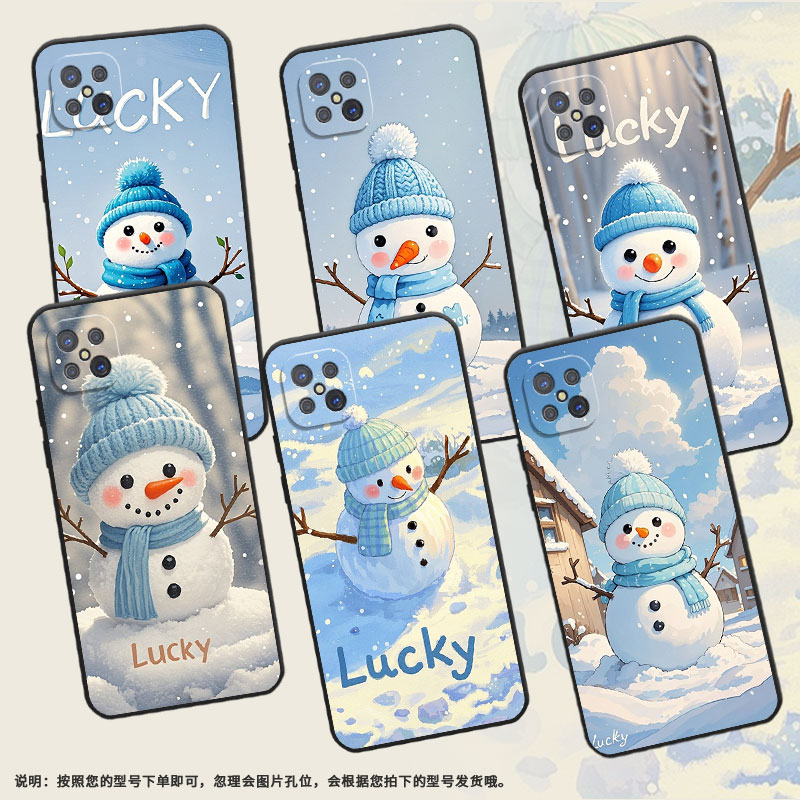 适用OPPOA92s手机壳A92不掉色PDKM00可爱雪人软壳0pp0A93s防摔PFGM00商务A94纯黑色硅胶A95高级A97保护套