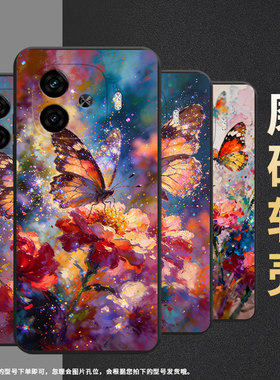 适用vivoiQOOZ11Turbo手机壳油画蝴蝶硅胶V2536A时尚Neo11软壳iQOO15轻薄vivi爱酷Neo10R防摔I2409保护套
