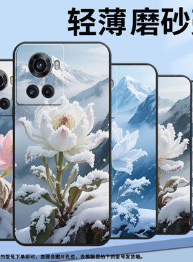 适用一加7手机壳KB2001时尚Ace5Pro防摔一加9R磨砂壳Oneplus10R皑皑雪莲1+13T耐磨ACEPro商务PGZ110保护套