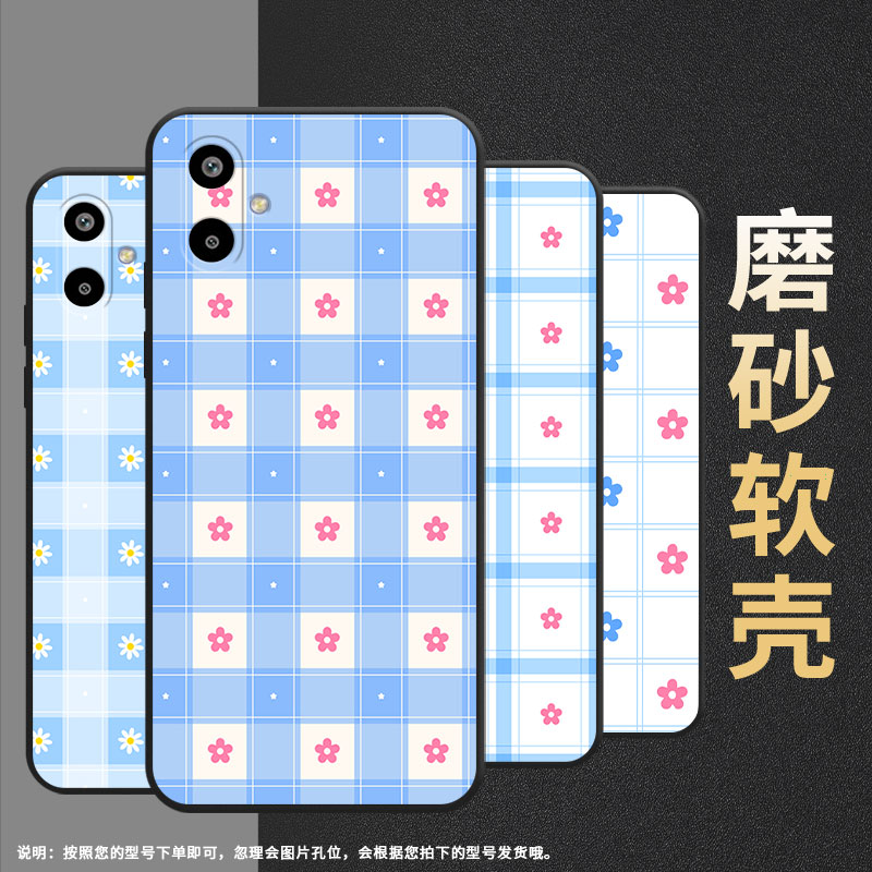 适用三星a07手机壳s25edge/s25fe/f06潮流m56新款m16挂绳m06时尚a17耐脏f16全包边SM-S9370方格格子华in风