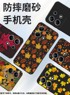 适用传音InfinixNote30手机壳InfinixNote30i全包边磨砂壳InfinixNote30Pro秋天枫叶高级感X6716B保护套