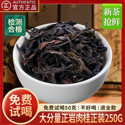 王一元武夷岩茶特级肉桂乌龙茶叶礼盒新茶年货节送礼小泡袋250g