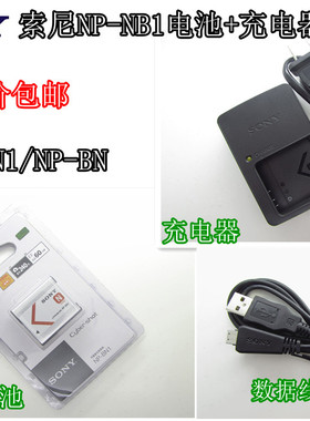 索尼DSC-TX10 TX20 WX7 WX9 WX5C相机NP-BN1电池+充电器+数据线