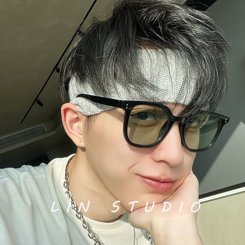 浅色眼镜司机开车防晒墨镜男士大脸显瘦防紫外线配近视太阳镜女潮