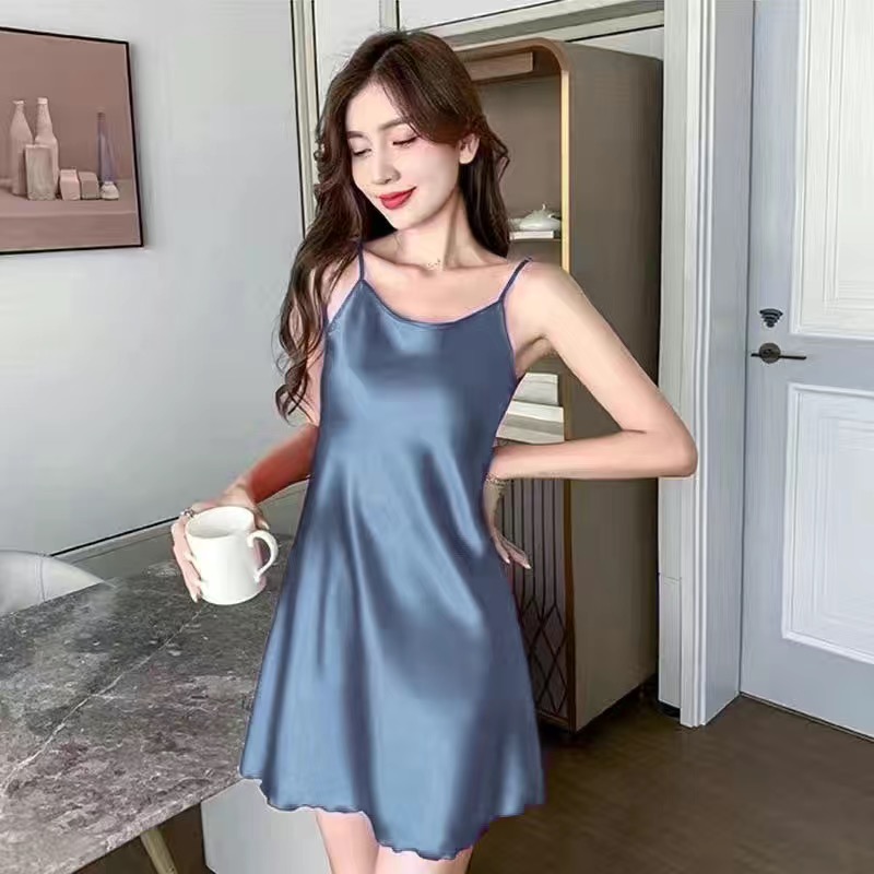 吊带睡衣女夏季冰丝性感睡裙薄款