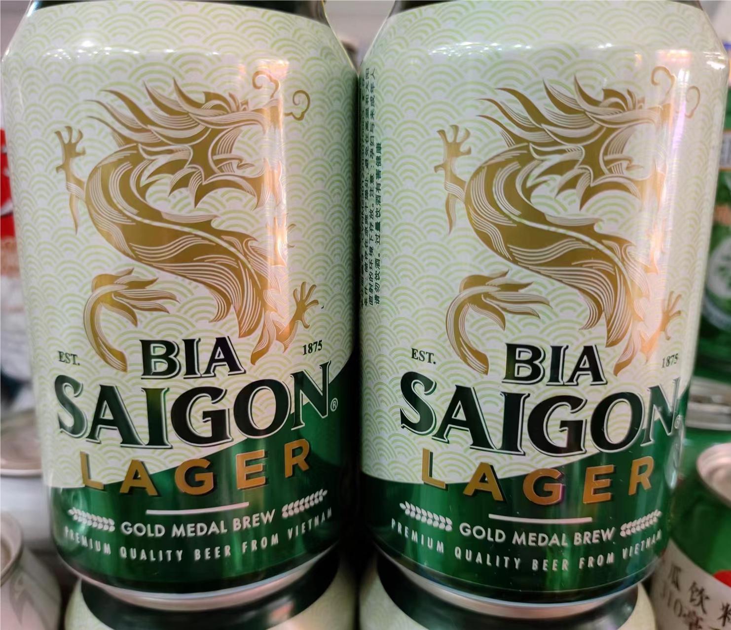 越南西贡整箱拉格啤酒330ml*24罐 Saigon Lager啤酒整箱原装精酿