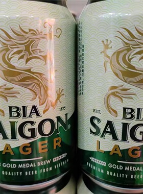 越南西贡整箱拉格啤酒330ml*24罐 Saigon Lager啤酒整箱原装精酿