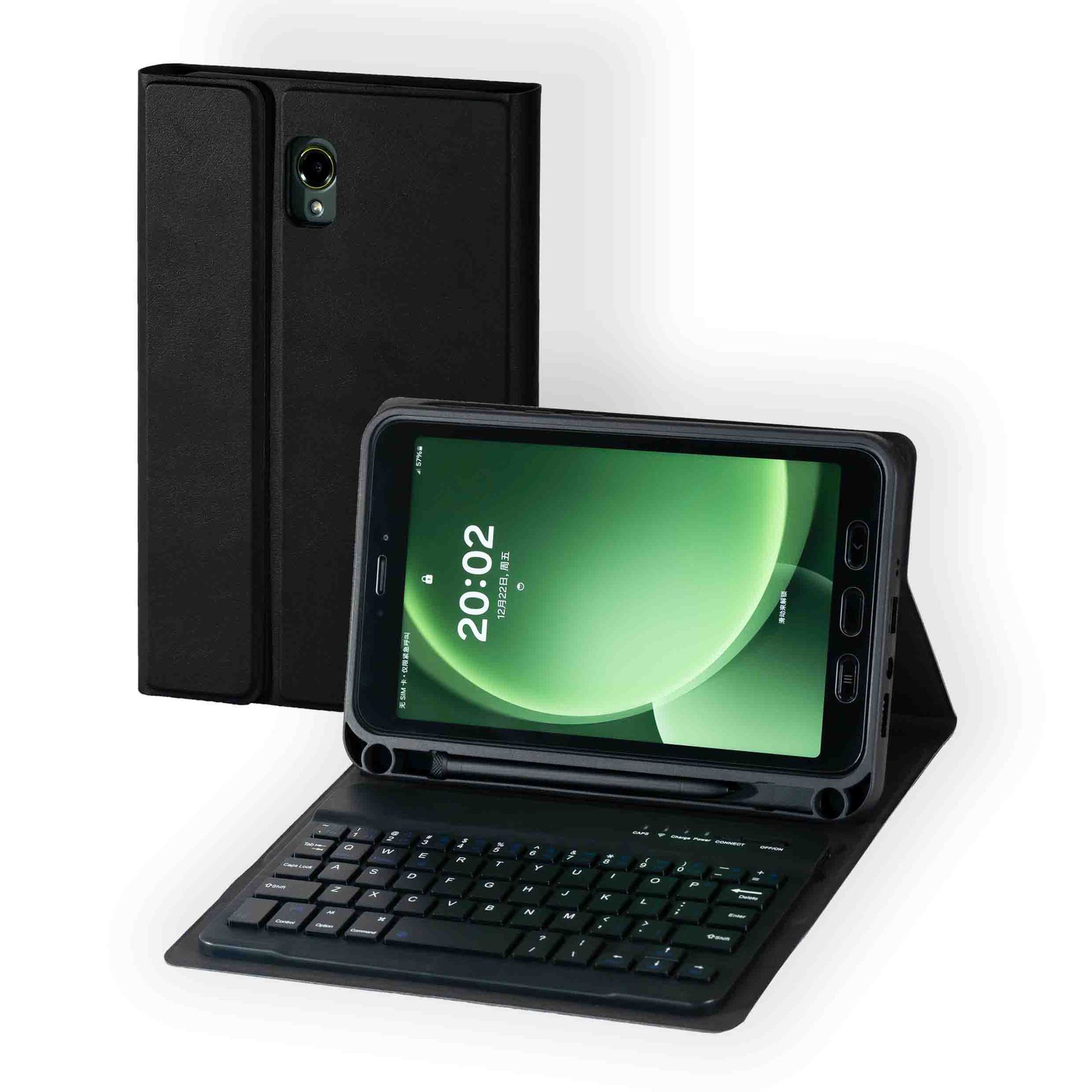 适用三星Galaxy Tab Active2/3/5 8寸蓝牙键盘保护套X306B/T570