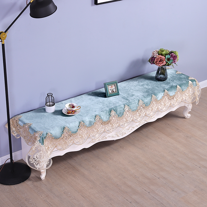 蕾丝花边欧式客厅斗柜钢琴桌布