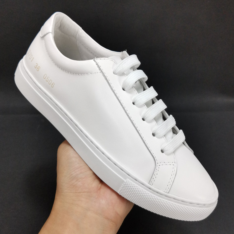 百搭牛皮基础小白鞋女真皮平底板鞋网红运动潮鞋女鞋情侣休闲男鞋