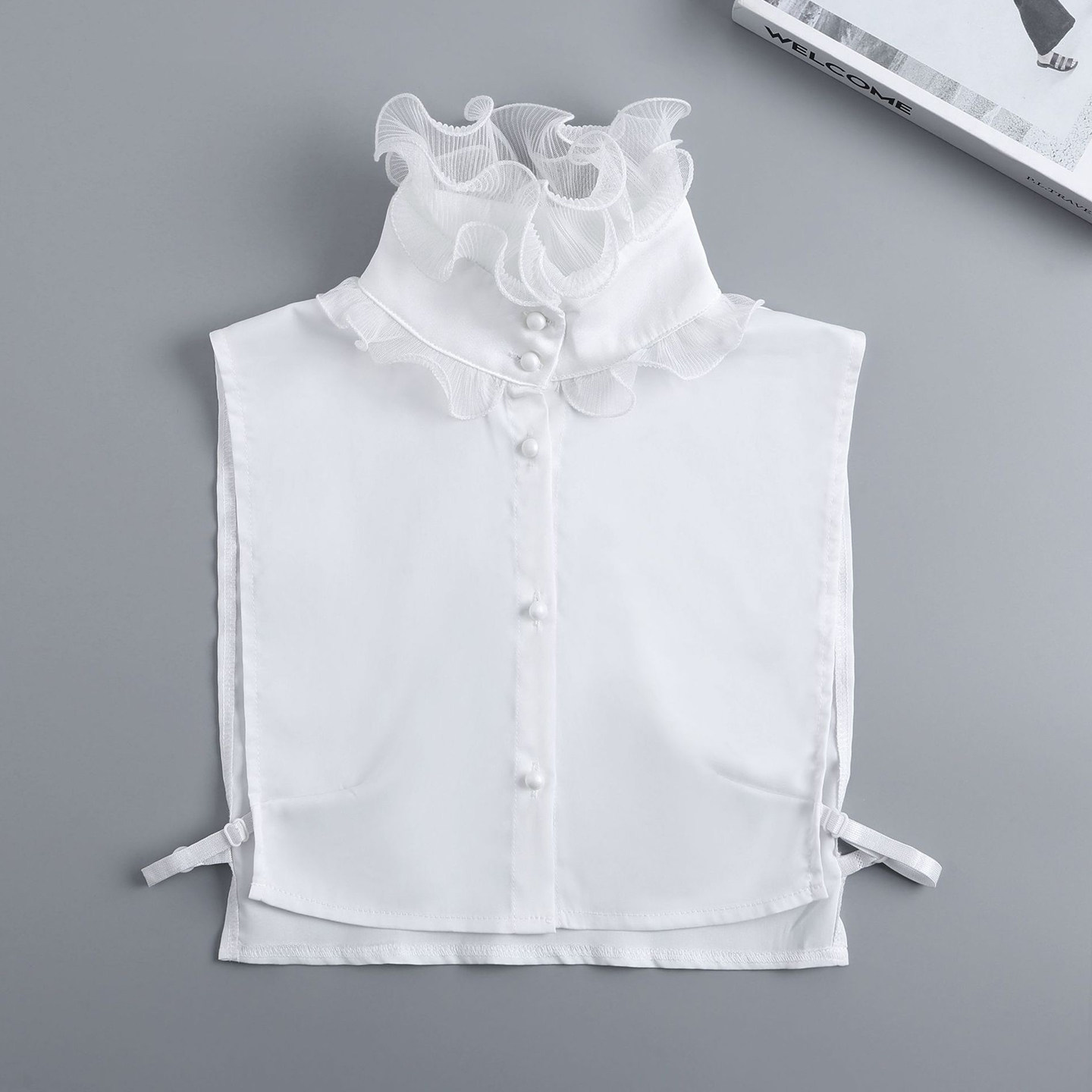 柔美而不失高级感配饰假领子立领