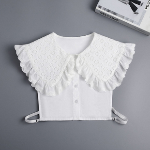 甜系穿搭减龄娃娃领假领子秋冬百搭配羊毛衫装饰领卫衣花边大翻领