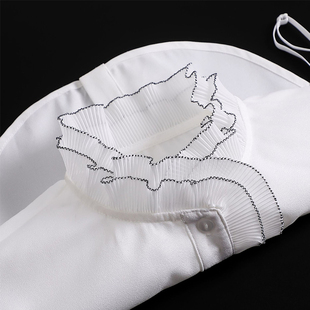 清新百搭花边立领假领子女白色雪纺衬衫假衣领毛衣装饰领内搭衣领