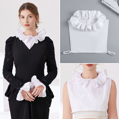 清新减龄花苞立领荷叶边衬衣领子