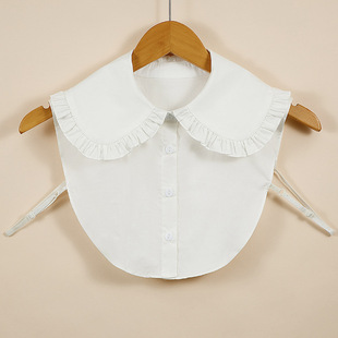 荷叶边假领子女百搭假领春夏新款纯棉假衣领可爱木耳边假衬衣领子