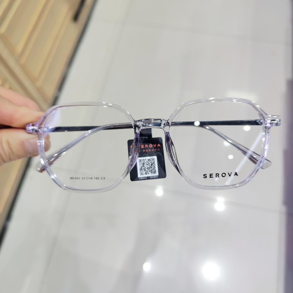 SEROVA施洛华眼镜框男超轻钛架可配度数散光近视眼镜架女潮SC650
