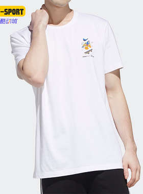 Adidas/阿迪达斯正品唐老鸭联名款男士印花运动短袖GJ5644