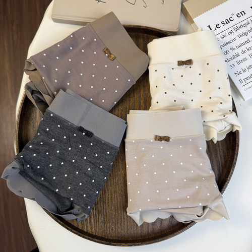 复古波点抑菌纯欲女三角裤