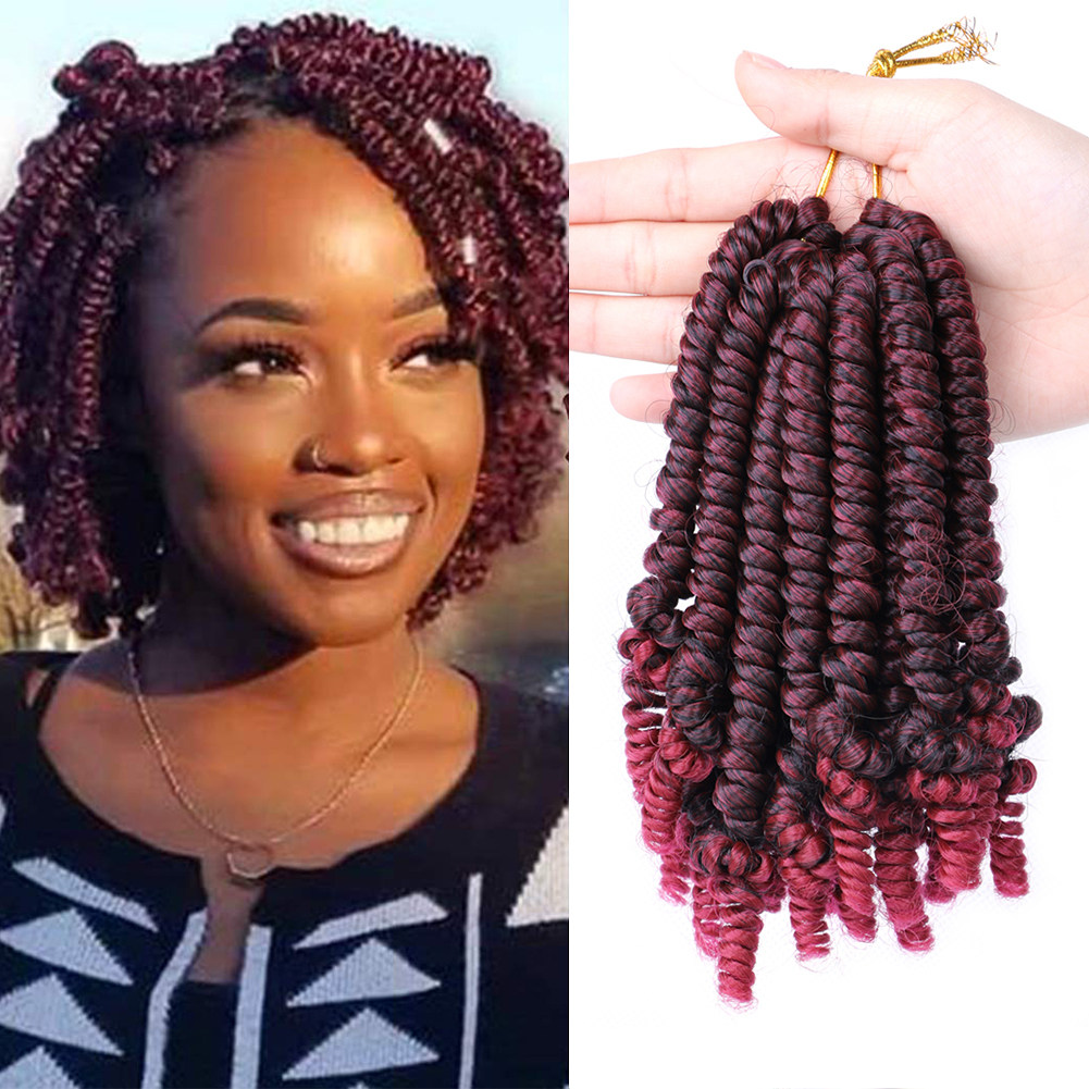 6 Inch Spring Twist Corchet Hair Pre-Twisted Fluffy Bouncy