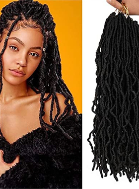 18inch Nu Faux Locs Crochet Hair Extension For Women假发时尚