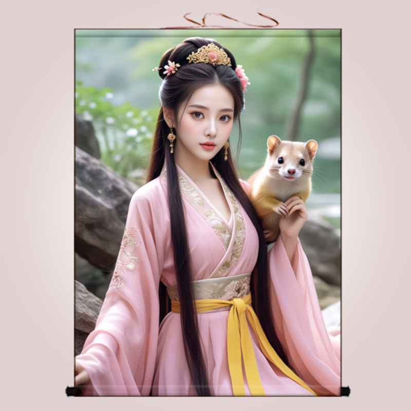 黄家娘娘书房客厅挂画黄鼠狼挂画