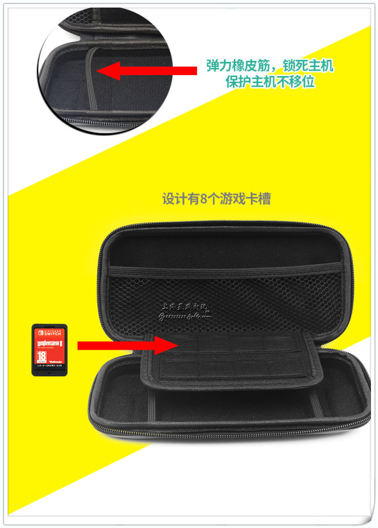 IPLAY GENUINE SWITCH LITE STORAGE BAG NS MINI HOST EVA PROTECTION HARD COVER SHELL STEEL FILM