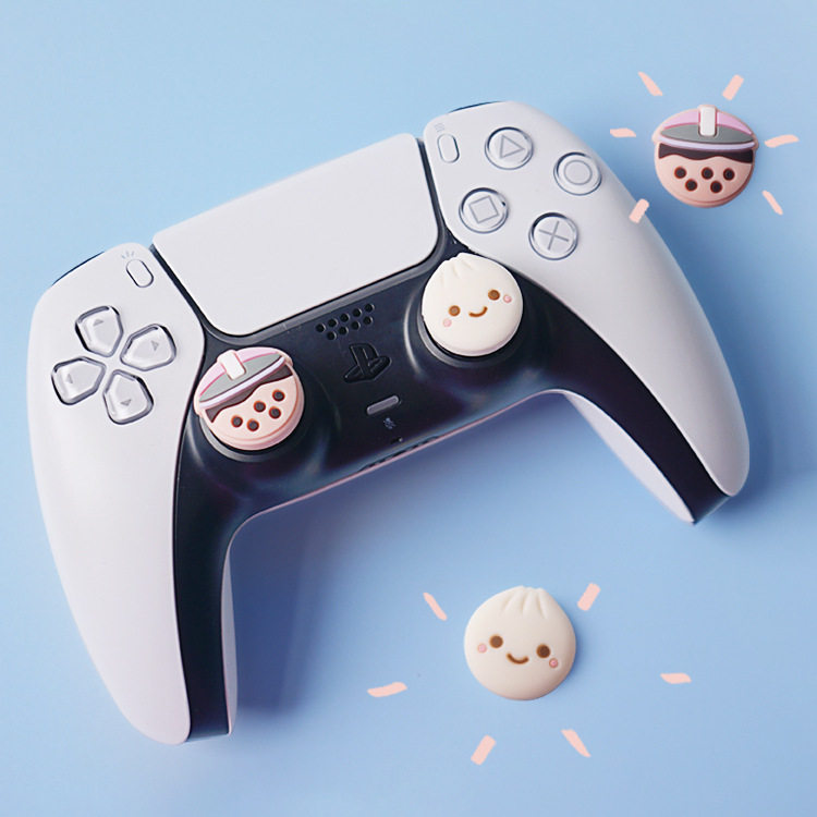 AJITOMO PS5 컨트롤러 로커 캡 밀크티 롤빵 로커 커버 실리콘 NS PRO|PS4 로커 보호 커버