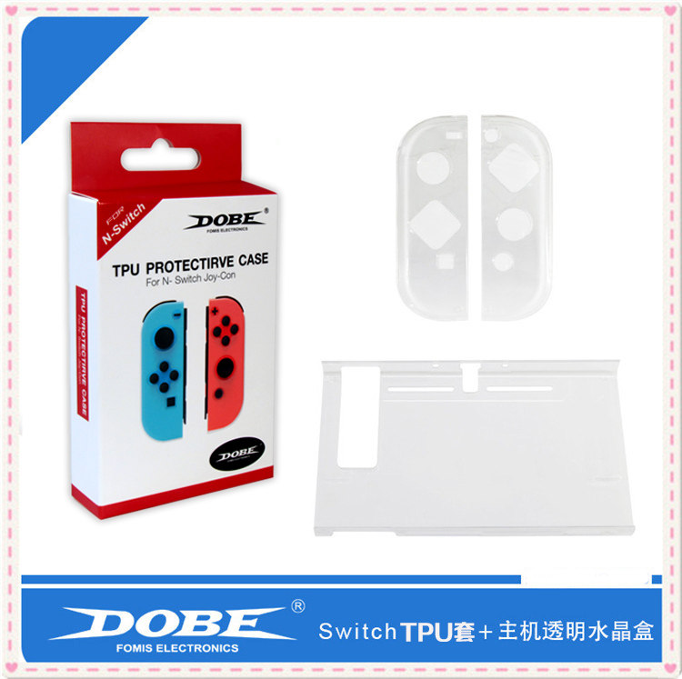 DOBE GENUINE SWITCH HANDLE COVER NS OLED PROTECTIVE SHELL TPU COVER JOY-CON HOST SHELL CRYSTAL SHELL
