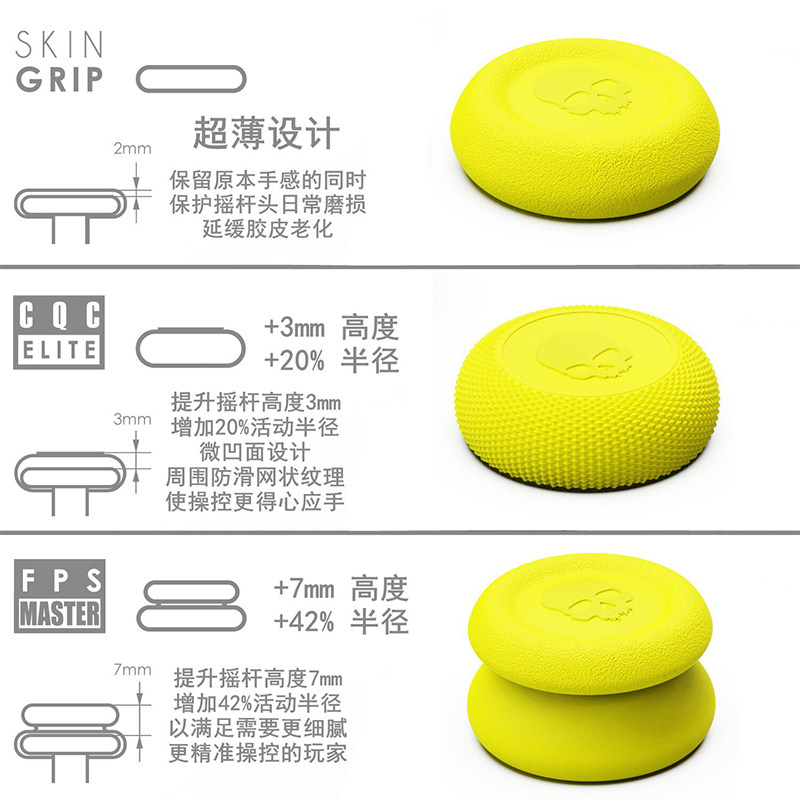 SKULL & CO GENUINE PS5|PS4|NS SWITCH PRO HANDLE ROCKER CAP ELEVATED PROTECTIVE CASE KEYCAP