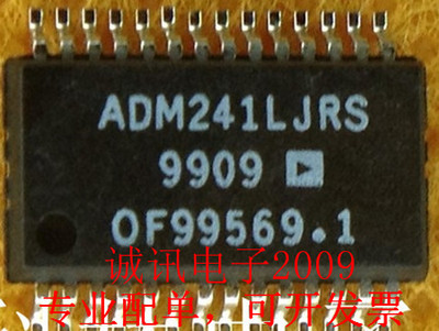全新ADM241LJRS CMOS RS-232收发器，4个驱动器 片上DC-DC转换器