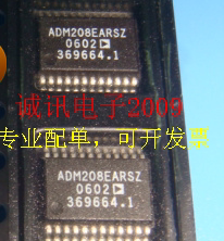 全新ADM208EARS CMOS RS-232 200KBPS收发器，内置4个驱动器 SSOP
