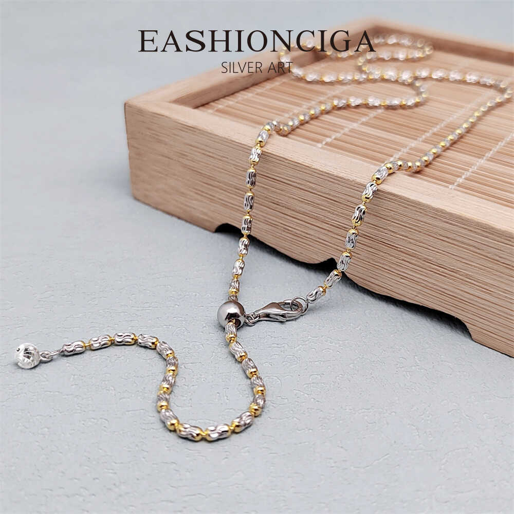 意大利拼色钻石链项链EXL221