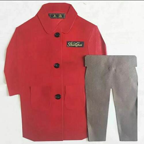 7祭祀用品男士纸衣大衣皮衣套装裤子鞋服纸扎上坟十一用品