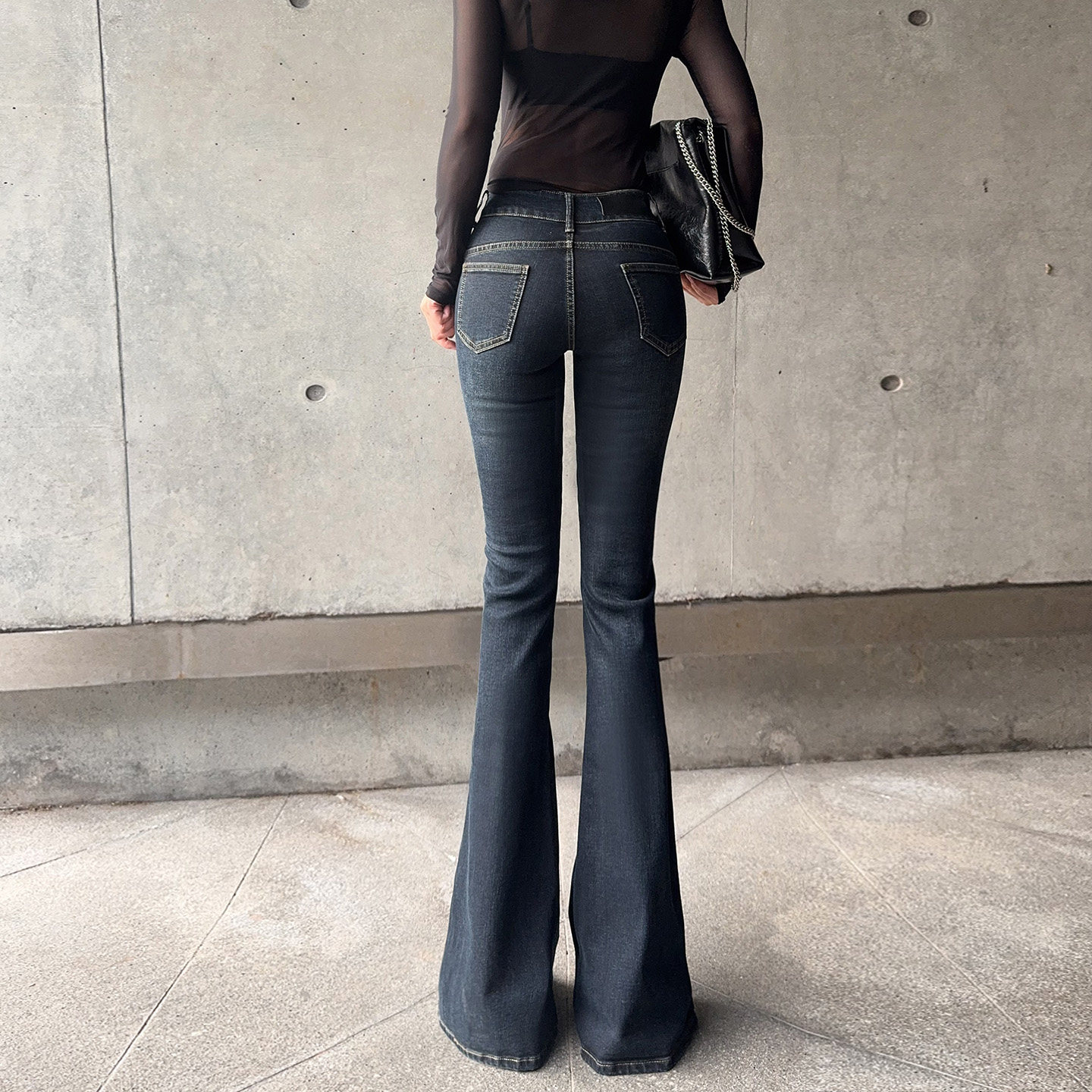 杨杨 复古蓝紧身微喇叭牛仔裤女秋冬加绒立体线提臀显瘦拖地长裤,女装/女士精品,牛仔裤,淘宝优惠券,粉丝福利购,淘宝优惠卷