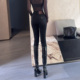 杨杨 靴裤 黑色丰胯垫紧身牛仔小脚裤 女秋冬高腰显瘦提臀铅笔裤