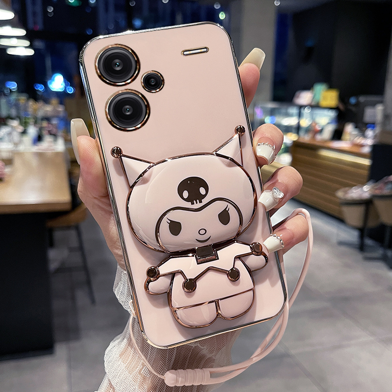 适用红米note13pro十手机壳小米noto13por保护redminote13硅胶套5g全包防摔软壳可爱redmi女加135g带镜子支架