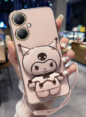 适用vivoy35+手机壳vivo保护y35m十硅胶套5G全包防摔V2279A软voviy可爱卡通vovoy加步步高viviy女viv0带镜子