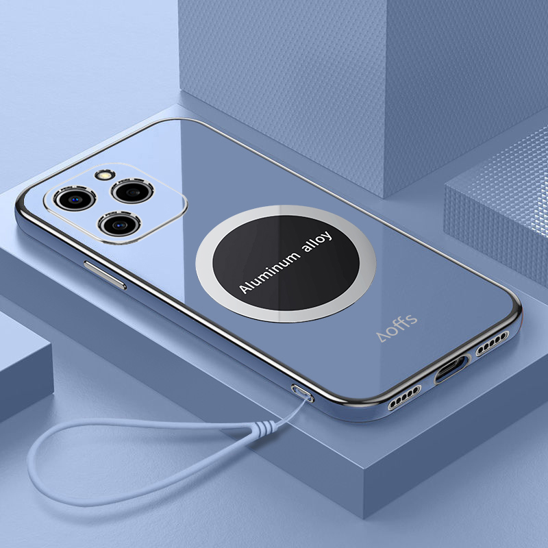 荣耀60se硅胶简约手机壳磁吸