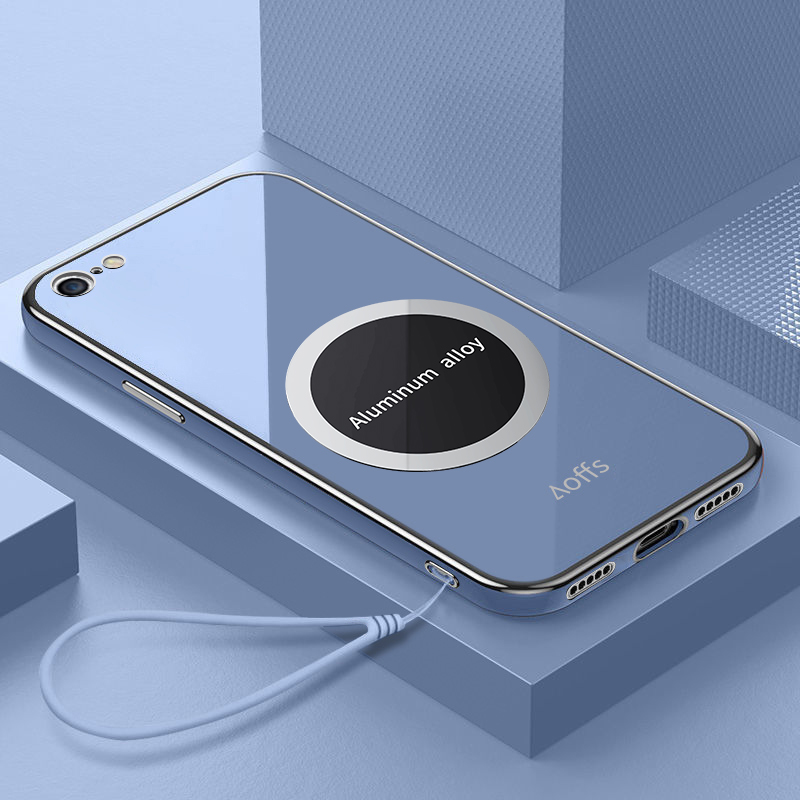 苹果6硅胶简约手机壳磁吸