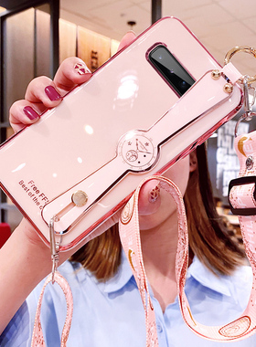 适用三星S10手机壳S10十保护S10e硅胶套G9730腕带斜挎挂绳9750全包防摔G9700软壳s网红外壳plus女潮galaxy创