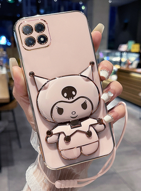 适用opporeno4se手机壳reno4es保护5G硅胶套oppo全包防摔oppreno软壳opopreno可爱卡通opporeon女带镜子0pp0