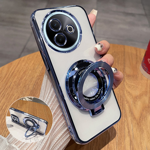 vivoy300i超薄透明电镀支架壳