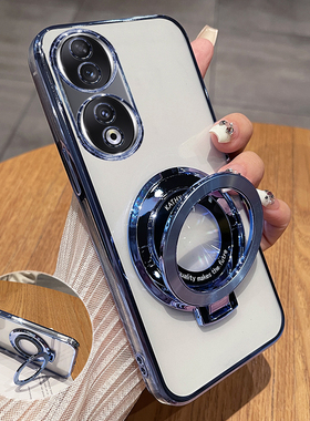 适用华为荣耀90手机壳honor90pro透明保护硅胶套REA一AN00镜头全包防摔软壳REP超薄九零por男女p带支架高级感