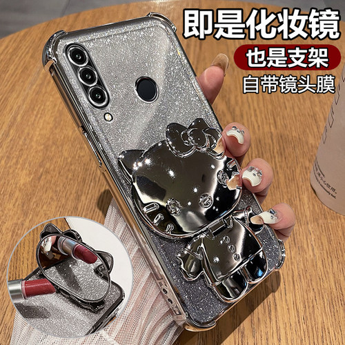 华为nova4e硅胶kt猫化妆镜手机壳