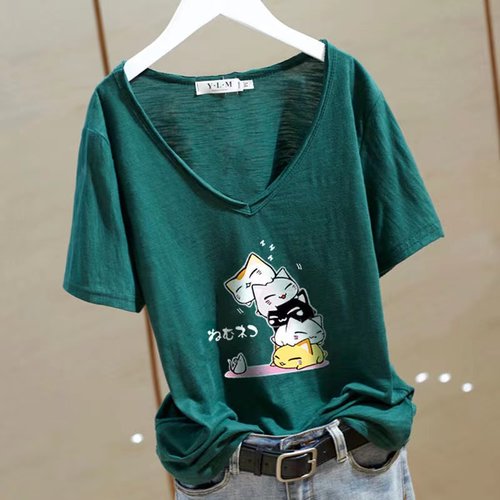 短袖韩版常规通勤纯棉女