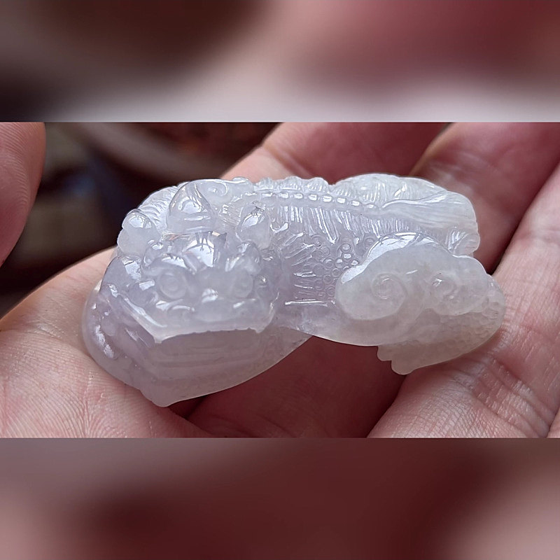 5747翡翠貔貅吊坠男女冰糯种高端玉石器霸王皮丘挂件天然A货招财