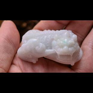 2564翡翠貔貅吊坠男女冰糯种高端玉石器霸王皮丘挂件天然A货招财