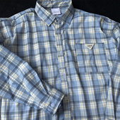 2026新款 上衣女外套薄 职场独特蓝白格子衬衫 高级感长袖 衬衣男秋季